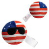 Stress Buster Anti Stess for mature-themed Plushie Pinch Decompression Vent Ball -Squishy Stress Relief Ball with Plushie Cover on The Outside Multiple Styles (USA Flag)