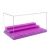 Minifigure Display Case For Action Figures Blocks, Dustproof Acrylic Display Box Storage With 3 Movable Steps For Collection Models Minifigures, Bricks Blocks Toys