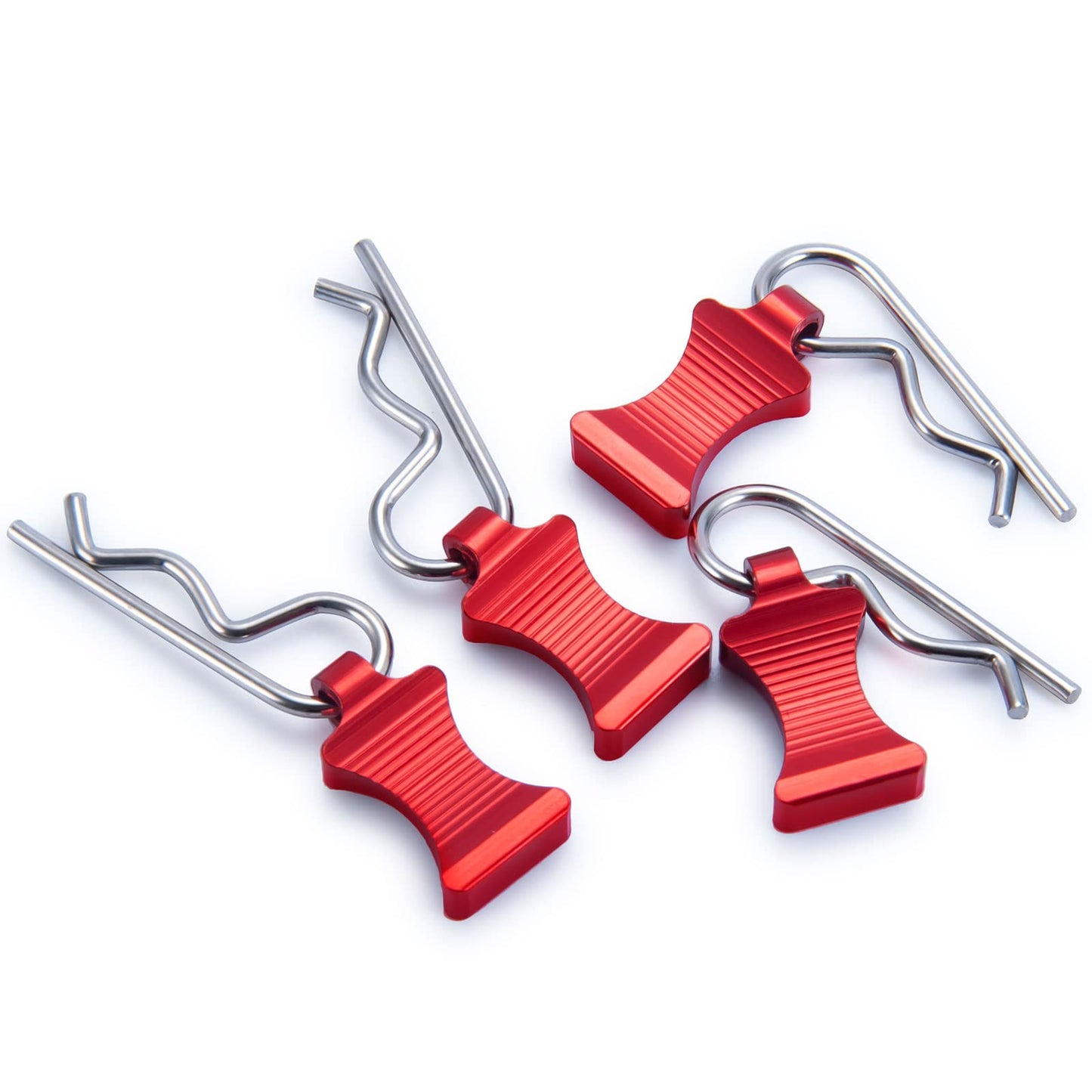 Swx Rc Body Clips Pins With Pull Taps For 1/6 Rc Crawler Car Axial Scx6 Axi05000 Upgrades Parts (Red)