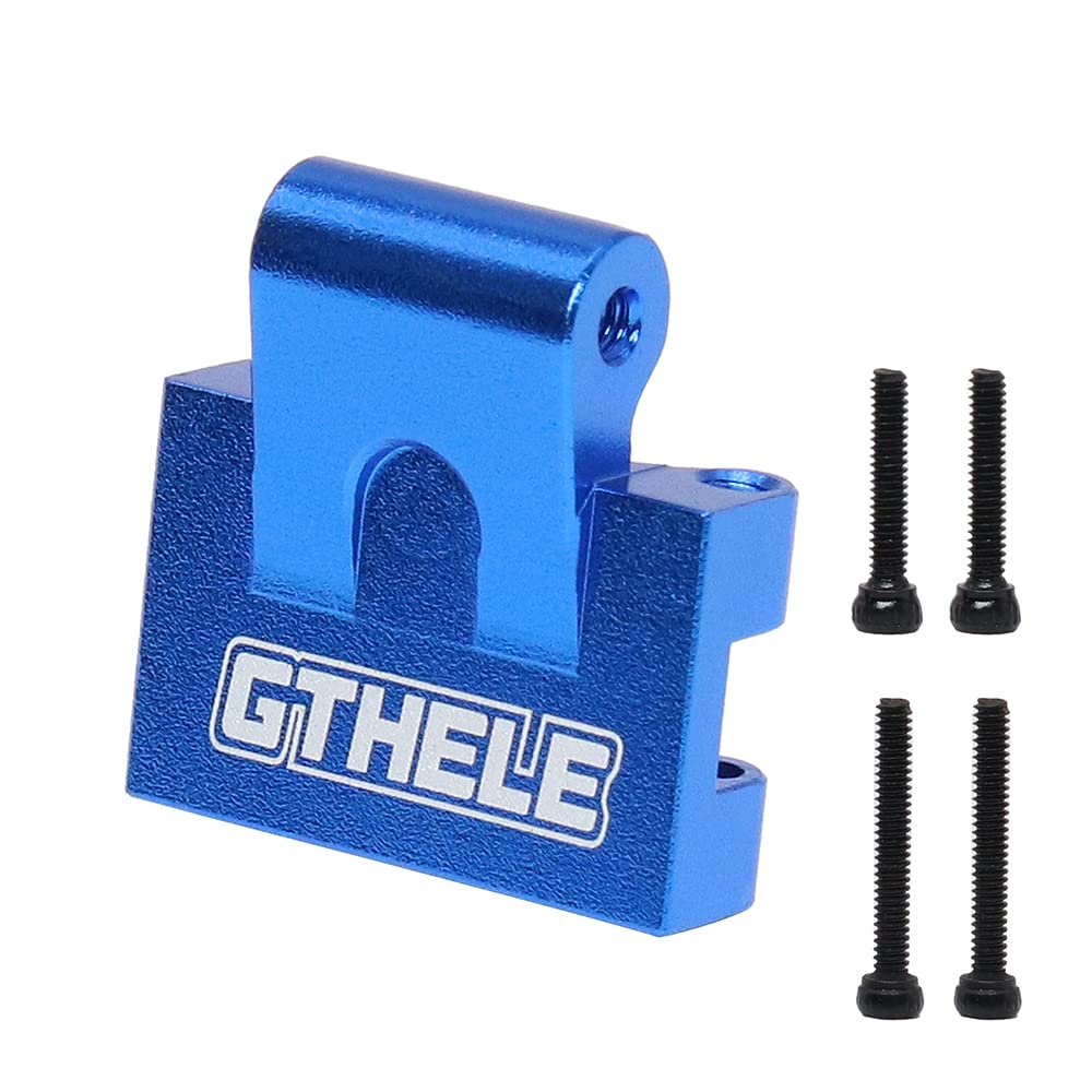 GTHELE Aluminum Rear Axle Truss Upper Link Mount for Axial SCX24 C10 JLU Gladiator Bronco Upgrade Part (Dark Blue)