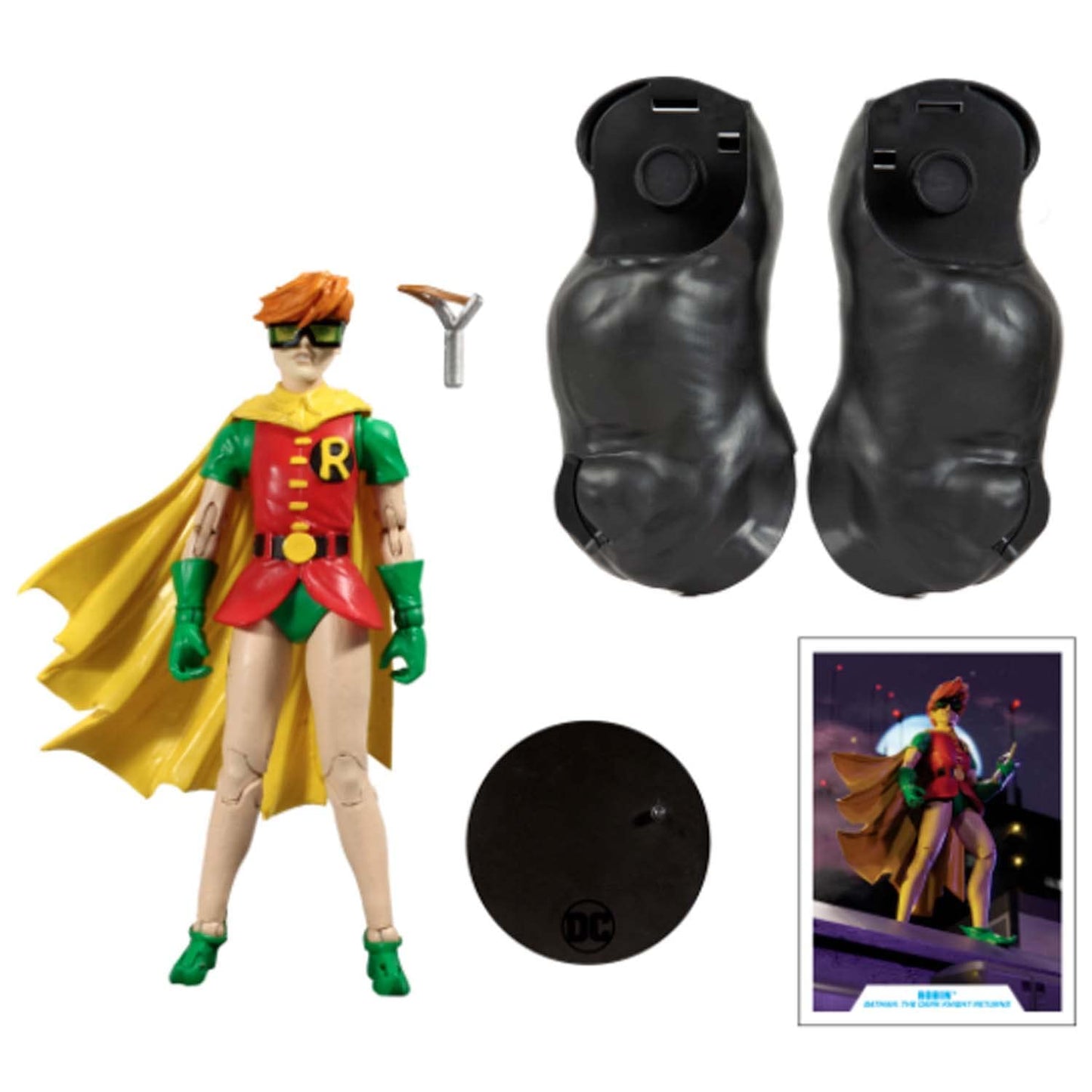 Mcfarlane Toys Dc Multiverse The Dark Knight Returns Robin 7' Action Figure With Build-A Horse Parts & Accessories