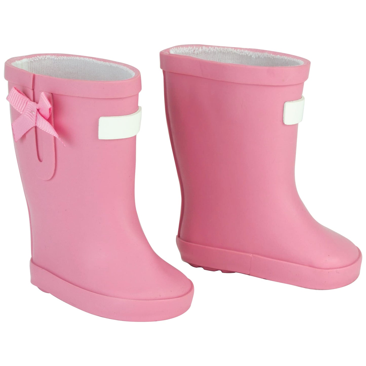 Sophia'S Super-Cute Solid-Colored Mix & Match Spring Slip-On Molded Wellie Rain Boots With Bow Accents For 18 Dolls, Light Pink