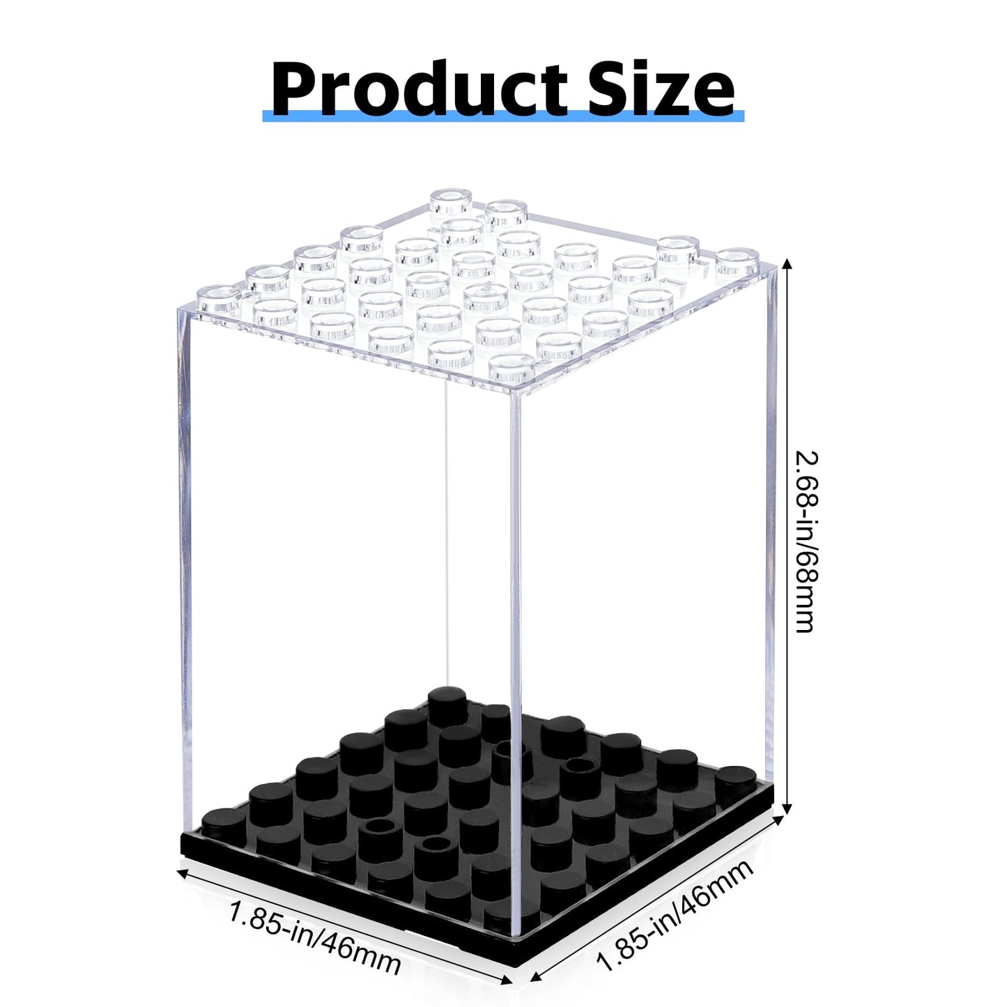 Pokiiulk 15 Pcs Minifigure Display Cases - Acrylic Display Box Fit For Minifig And Action Figures, Stackable Boxes For Figures C