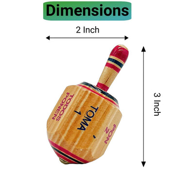 Casa De Queta Toma Todo Mexican Game 3 Inch (2-Pack) - Pirinola Mexicana Spinning Top Game - Premium Mexican Toys, Artesania Mex