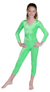 Girl'S Unitard Lime Velvet Lrg