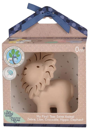 Tikiri My First Safari Lion Natural Rubber Rattle (Brown)