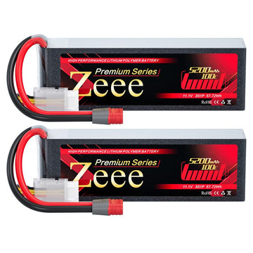 Zeee Premium Series 3S 5200mAh Lipo Battery 11.1V 100C Soft Case Battery with T Connector for RC Plane Quadcopter RC Airplane RC