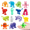 Bath Toy Set- 16 Pcs Slicone Sucker Toys For Kids, Sensory Toys For 3 4 5 6 7 Year Old Boys Girls Stress Release Toys Travel Toy