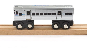 Muni Pals Munipals Metro North Railroad Wooden Railway M7 2-Car Set-Child Safe And Tested Wood Toy Train