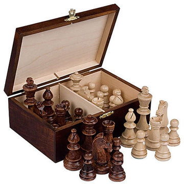 Wooden Storage Box / Case For Standard Size Chess Pieces - Chessmen Not Included