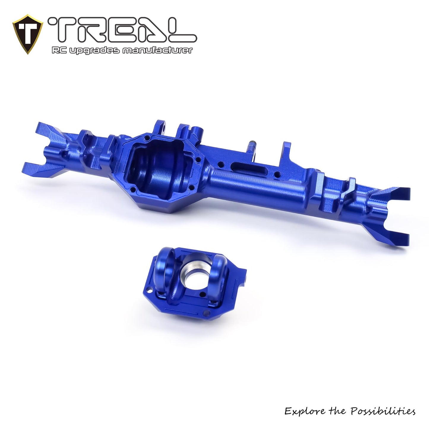 Treal Aluminum 7075 Front Axle Housing Cnc Billet Machined Upgrades For Vanquish Products H10 Optic(Purple)