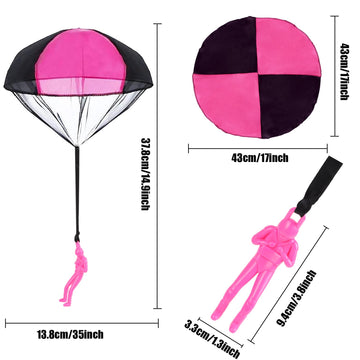 LOMIMOS 9pcs Parachute Toy Tangle Free Throw tossing Parachute Outdoor Toss It Up Flying Paratrooper Toy Hand Army Soldier for Children Kid Party Favor