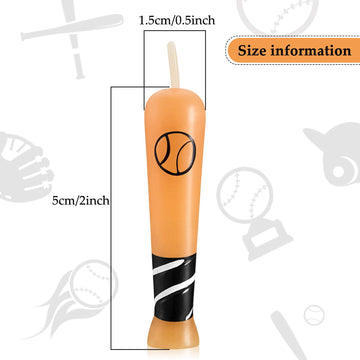 18 Pieces Baseball Bat Candle Baseball Sports Birthday Candle Baseball Cake Cupcake Candle for Birthday Baby Shower Baseball Fan