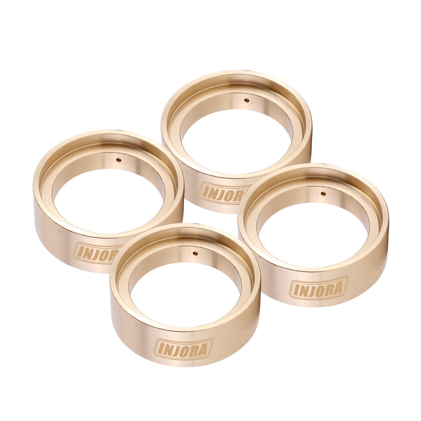 INJORA Brass Inner Rings Wheel Weights for TRX4M 1/18 RC Crawler Stock Tires Upgrade,29g/pcs