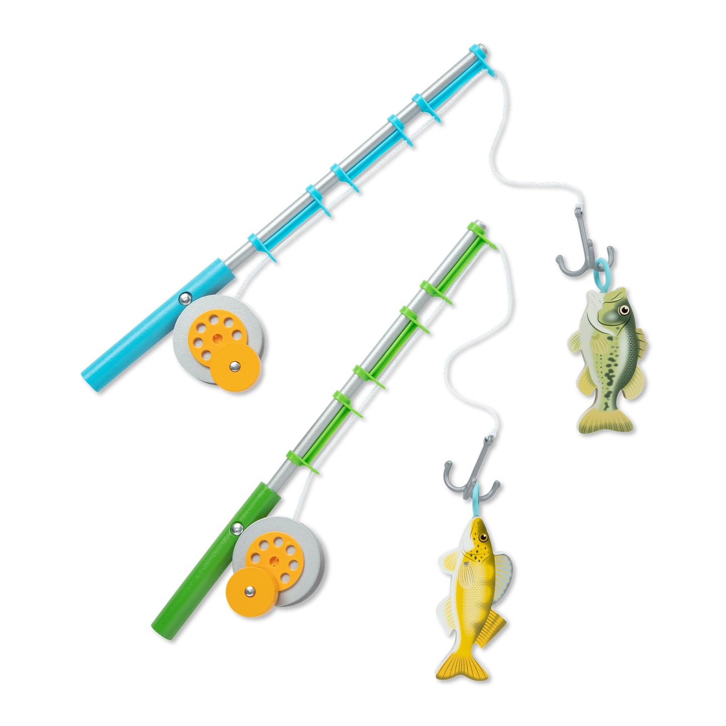 Melissa & Doug Fishing Play Set – 21 Pieces, FSC Certified, Multi-color, Kids, Model 30806, Wooden Toys