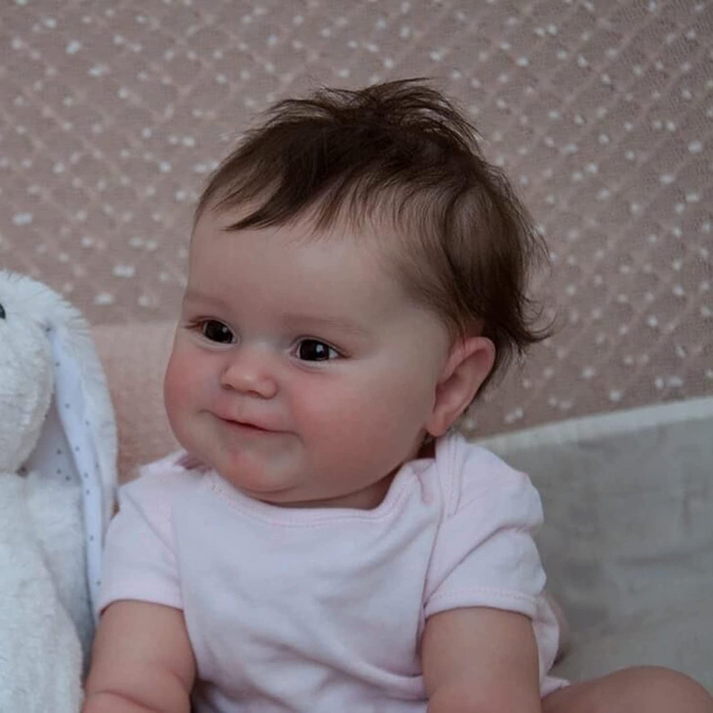 Meeler 20 Inch Reborn Baby Doll, Realistic Newborn Smiling Girl Dolls With Soft Silicone Vinyl And Cloth Body Reborn Dolls That Look Real Toddler Sweet Smile Kids Birthday Gift