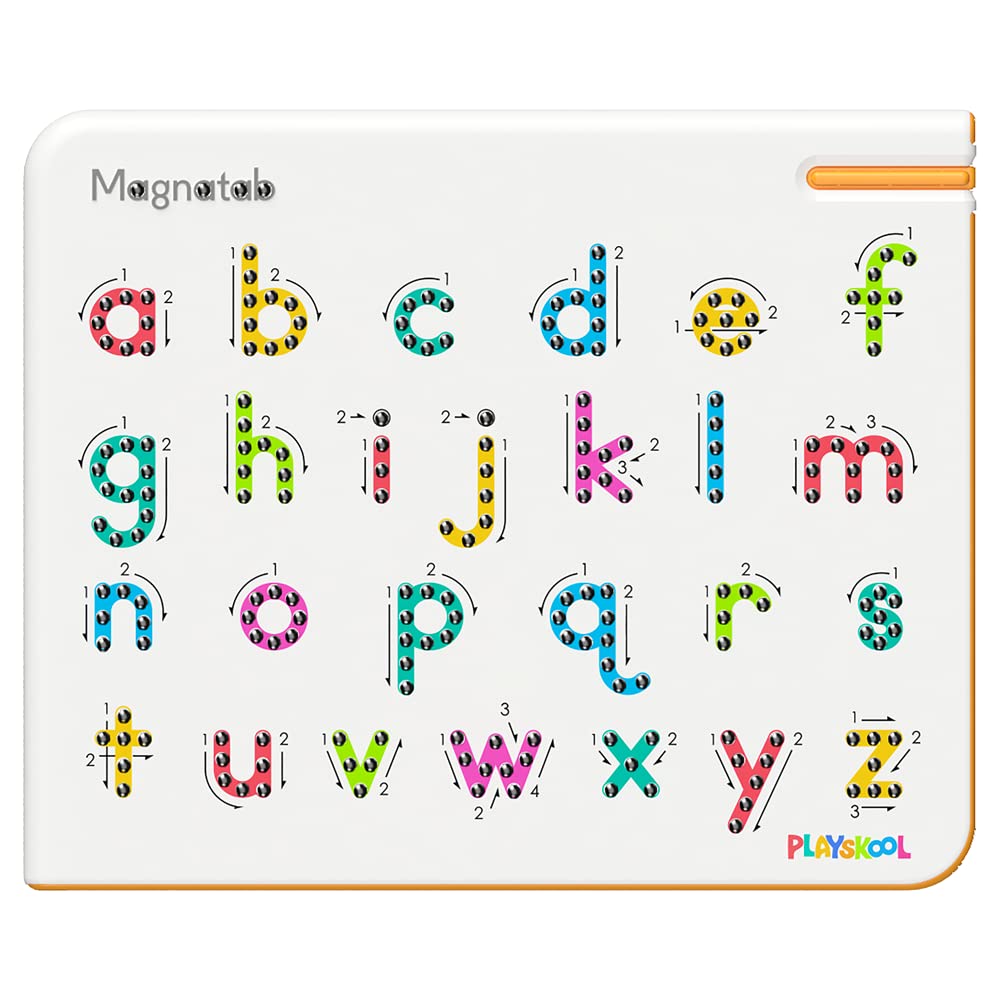 Playskool Magnatab — A To Z Lowercase — Magnetic Board Toy Letter Tracing For Toddlers Learning And Sensory Drawing — For Kids Ages 3 And Up