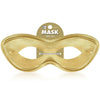 Vibrant Gold Plastic Superhero Mask (2.78'' x 8 .25'') 1 Pc - Ideal for Costumes & Parties
