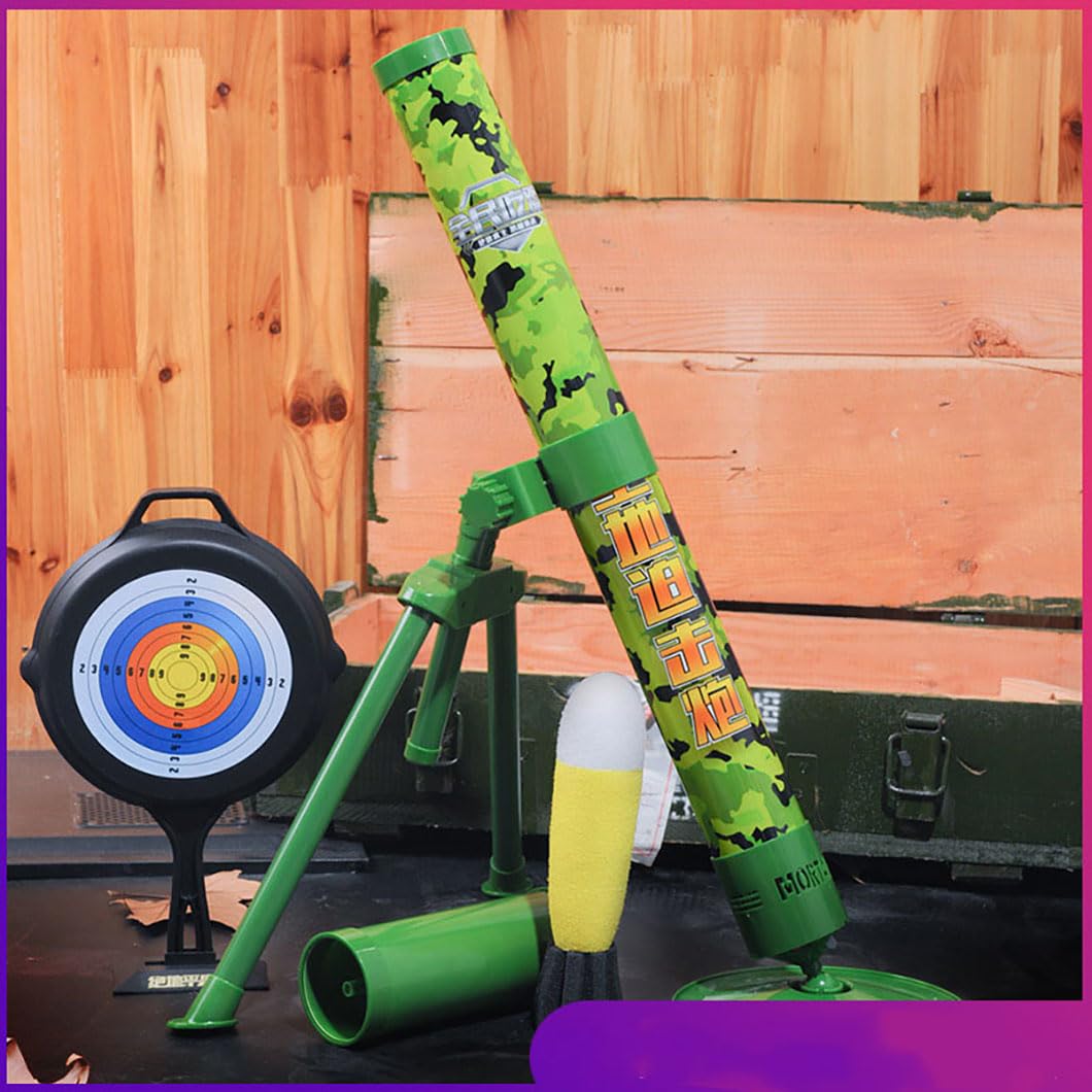 Mortar Launcher Playset For Kids 6-12 Years Old, Soft Foam Rocket Kids Play Set With 5 Safety Foam Shells For Boys And Girls (Fi