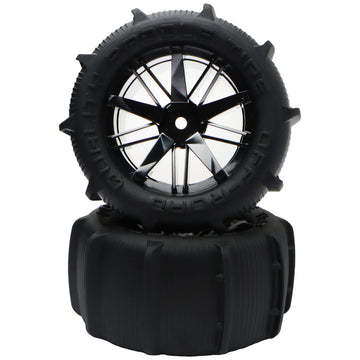 GDOOL 1:10 1:12 Paddles Buggy Tires Hex 12mm Wheels for Snow Sand 1:10 1:12 9125 9155 9156 124009 X-07 F-10 YC400 2995RC Car(2 P