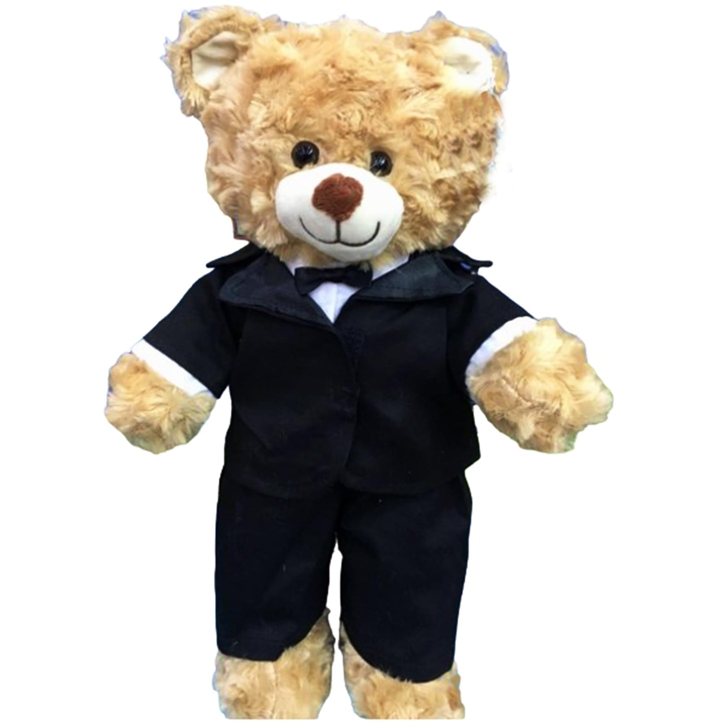 Plush Gear Classic Tuxedo Outfit for 6''-10'' Soft Toys, Formal Stuffed Animal Suit with Bowtie, Teddy Bear Dress-Up Clothes for