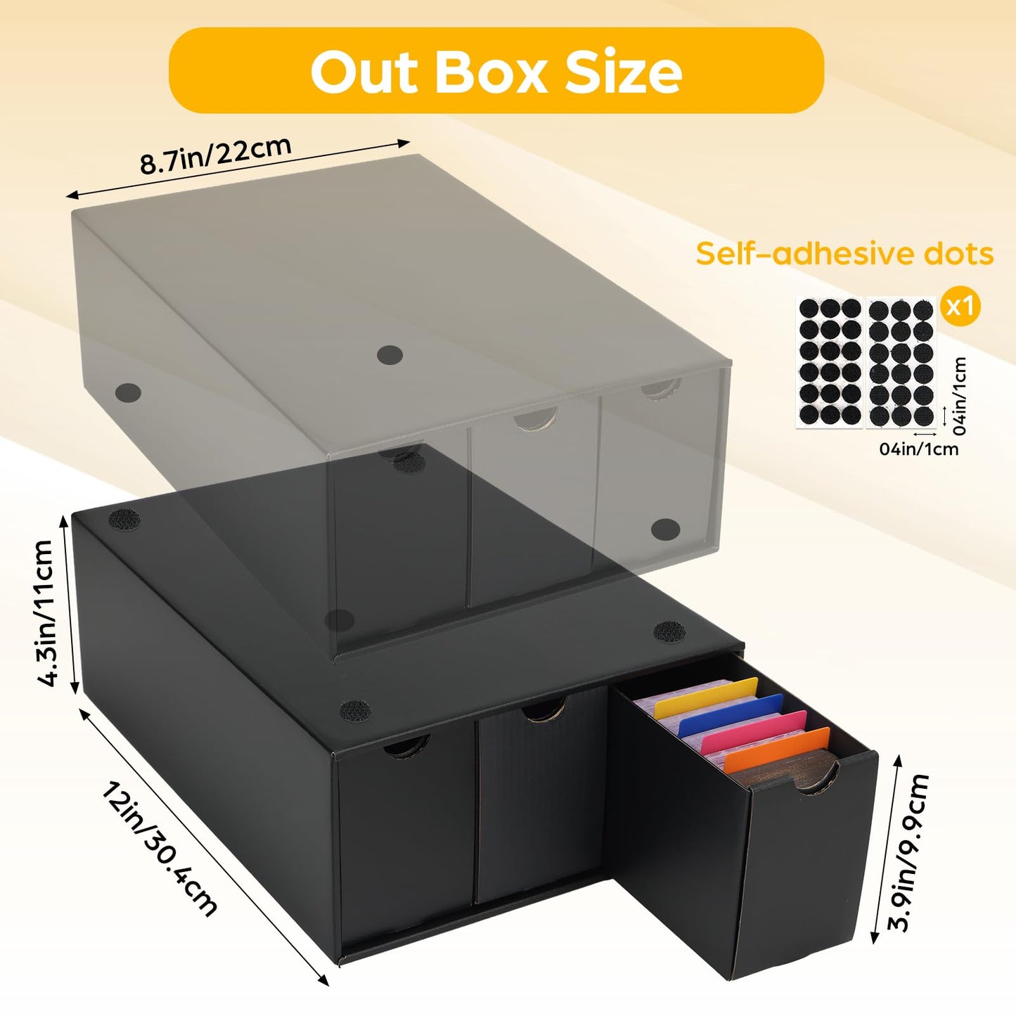 Rlavbl 12-600 Ct Trading Card Storage Box With 48 Dividers, 12000+ Card Deck Box For Mtg, Tcg, Ptcg, And Sports Cards Organizer