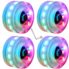 Nezylaf 4 Pack 32 x 58 mm 78A Light up Roller Skate Wheels Skate Wheels with Bearings Installed for Indoor or Outdoor Double Row Skating and Skateboard Accessories 32 x 58 mm 78A