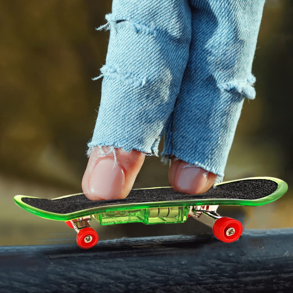 Beselley Mini Finger Skateboards For Kids Set Of 25, Light Up Mini Finger Toys Led Fingerboard Hand Skateboard For Creative Fing