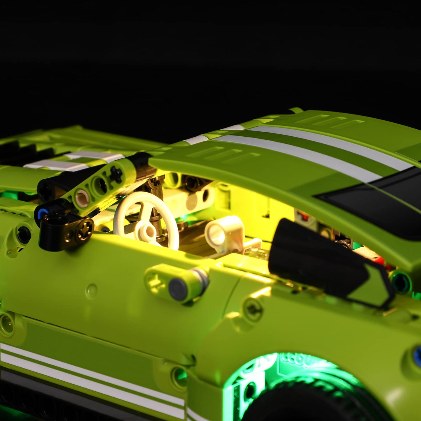 Briksmax Led Lighting Kit For Techinc Ford Mustang Shelby Gt500 - Compatible With Lego Technic Car Set 42138 Model- Not Include The Lego Set