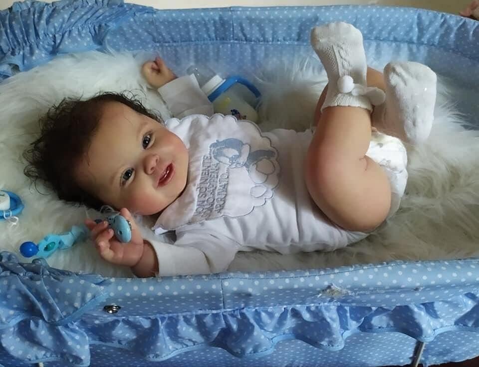 Kokomandy 24'' Toddler Reborn Doll Girl, Silicone Newborn With Rooted Hair, Soft Body Weighted, Lifelike Realistic Kid Toy