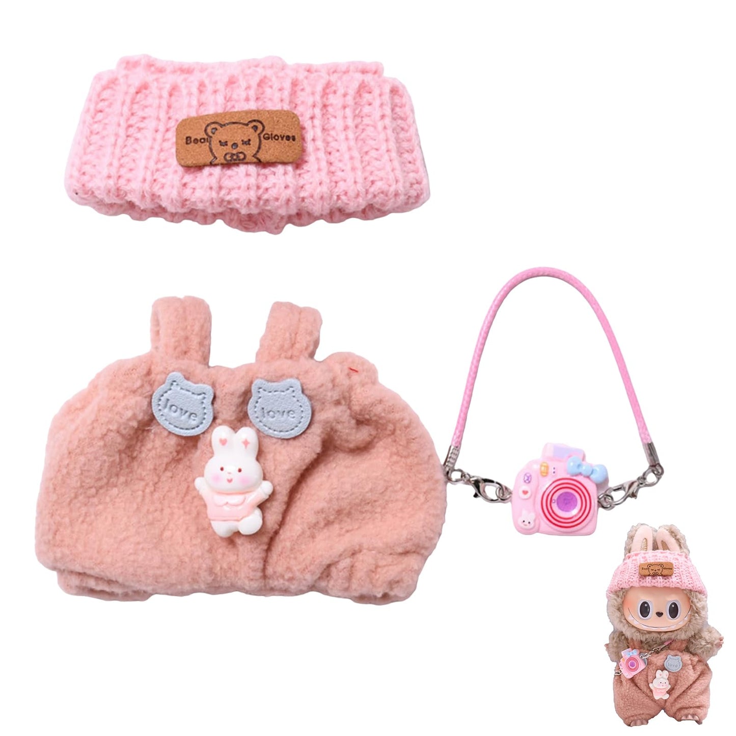 2025 New Clothes For Labubu Outfit, Exquisite Accessories For Labubu,Cute Clothes Set For 17 Cm Labubu Accessories (#F)