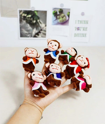 5 Little Monkeys Finger Puppets For Kids, 7 Pack Plush Finger Puppets Toy, Storytelling Theater Role Play, Bedtime Story For Tod