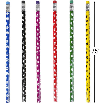 Rhode Island Novelty Paw Print Pencils- Party Favors (Pack of 12)