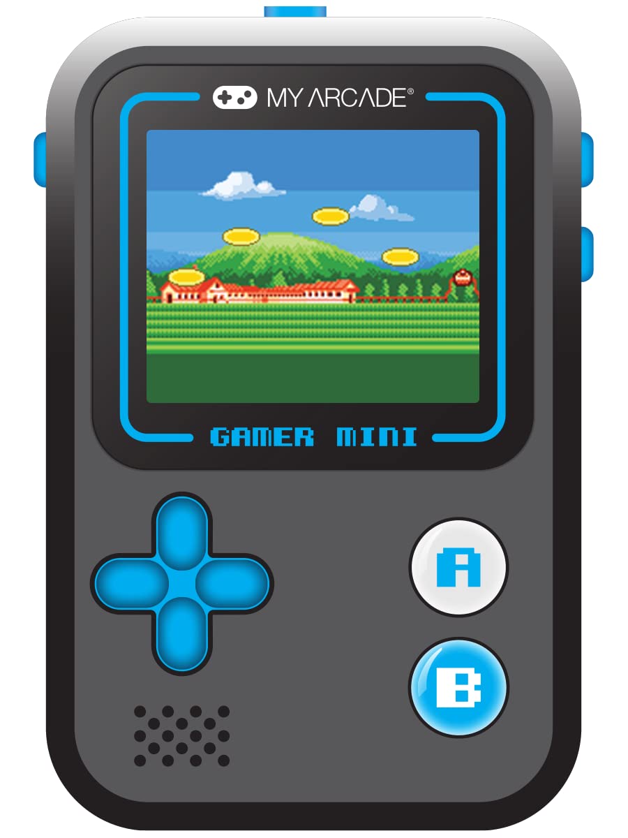 My Arcade Gamer Mini Classic-Blue: Miniature Handheld Gaming System Packed with 160 Games, 1.8 Color Display (DGUN-3926)