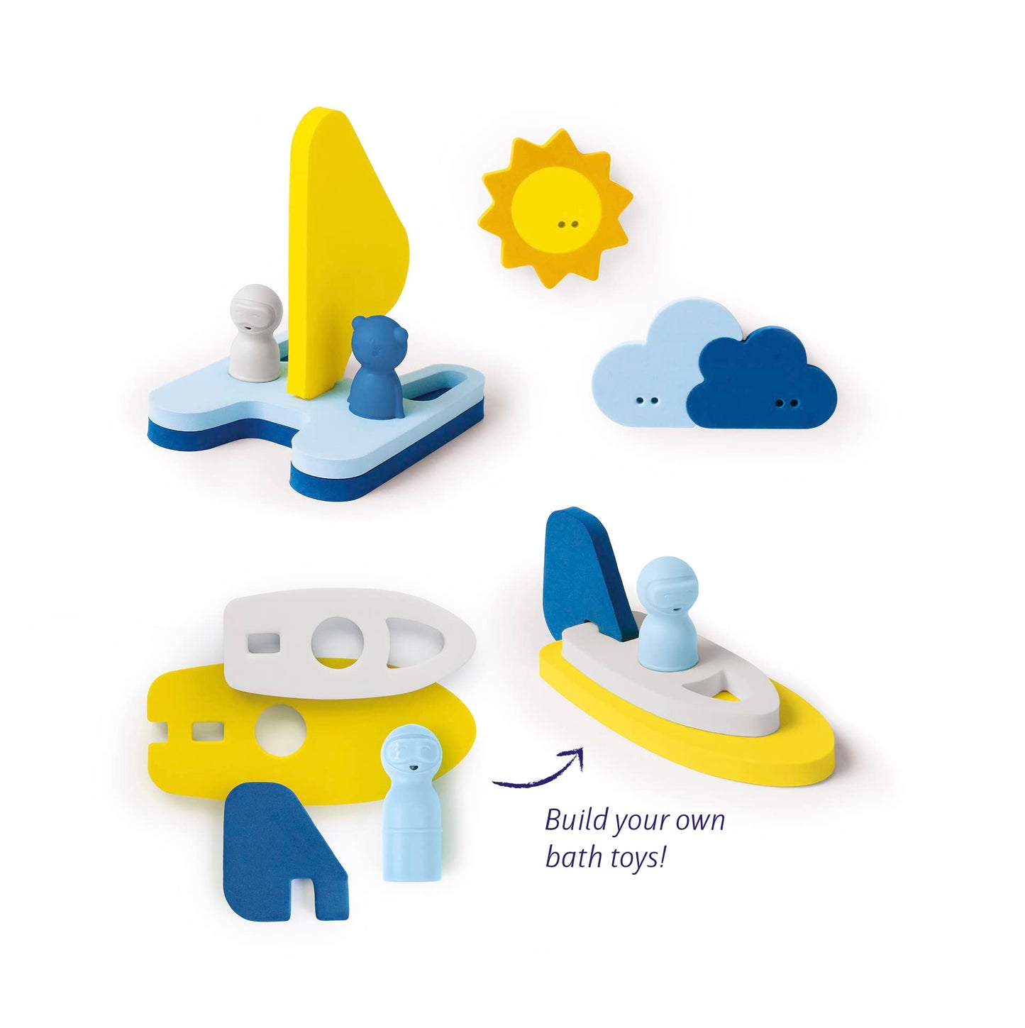 QUUT | Sail Away Puzzle Friends | Award Winning Childrens Bath Toy & Game