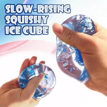 Squishy Ice Cube Stress Balls - 3Pack Sensory Squishy Ice Toy Squishy Balls For Kids And Adults Anxiety Relief - Funny Fidget Stress Balls Squishy Stress Calming Toys For Autism & Adhd Children