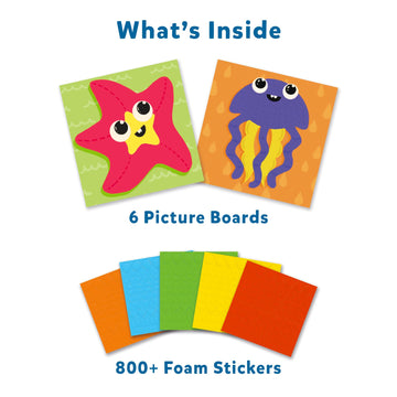 Skillmatics Art Activity - Fun With Foam Under The Ocean, No Mess Felt Sticker Art For Kids, 3D Foam Stickers, Diy Craft Kits, Gifts For Boys & Girls Ages 3, 4, 5, 6, 7