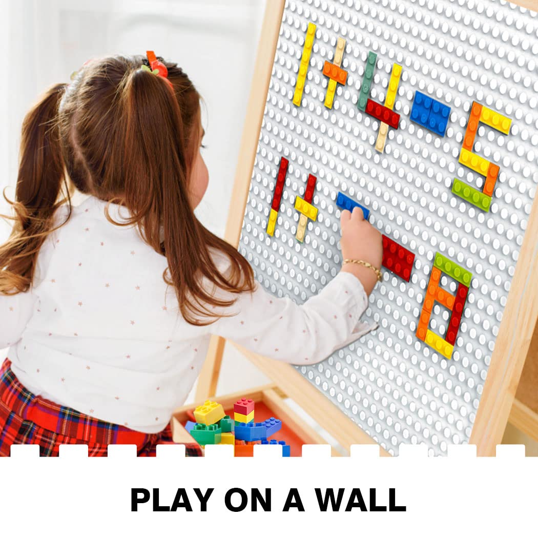 Etarnfly 8 Pack Peel-And-Stick Building Baseplates, 10 X10 Classic Self-Adhesive Building Boards - 100% Compatible With All