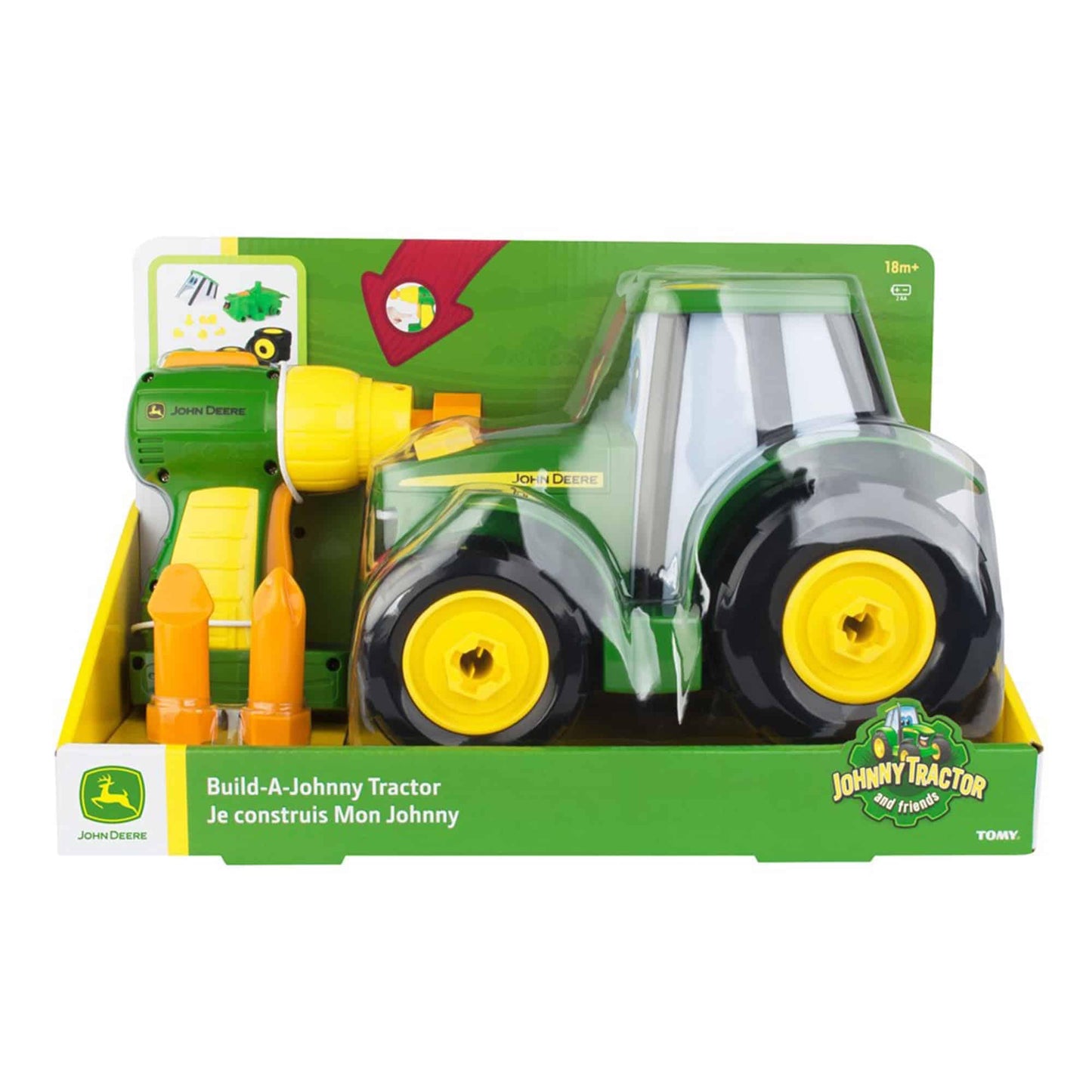 Build-A-Buddy John Deere Tractor Toy And Toy Drill - Toddler Stem Take Apart Toys With 16 Individual Pieces And Kids Tools - Kids Building Toys Ages 3 Years And Up