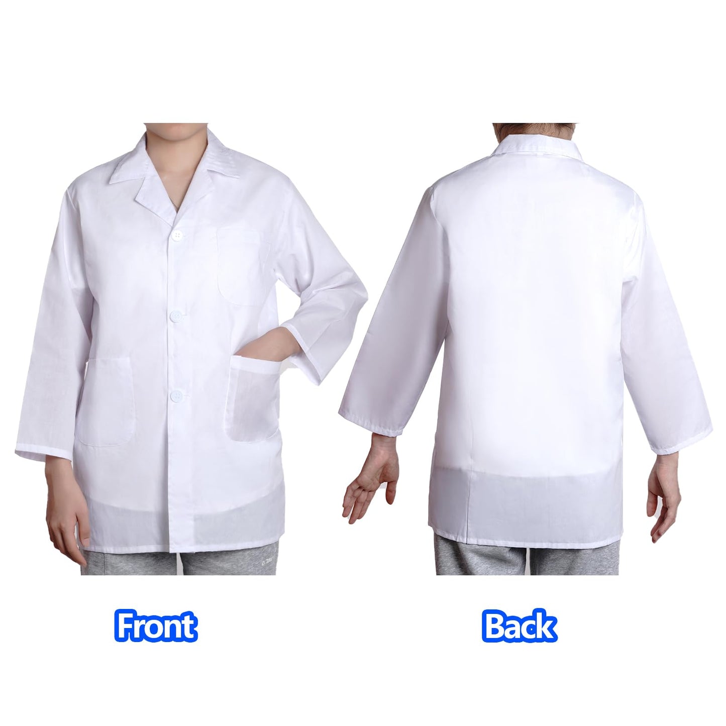 Mifengda Doctor Scientist Lab Coat For Kids Children Doctor Costume Dress Up Coat For Boys Girls Halloween Costume Role Play