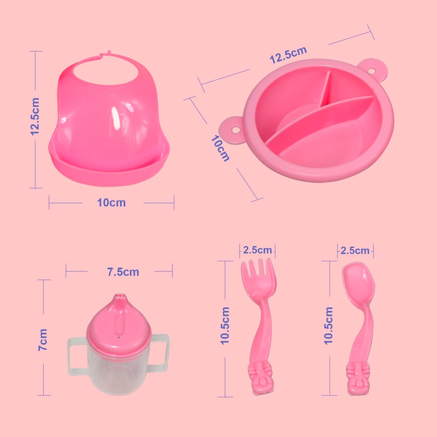 Anivia Baby Doll High Chair, Toy High Chair For Baby Doll (Dh010A Pink)