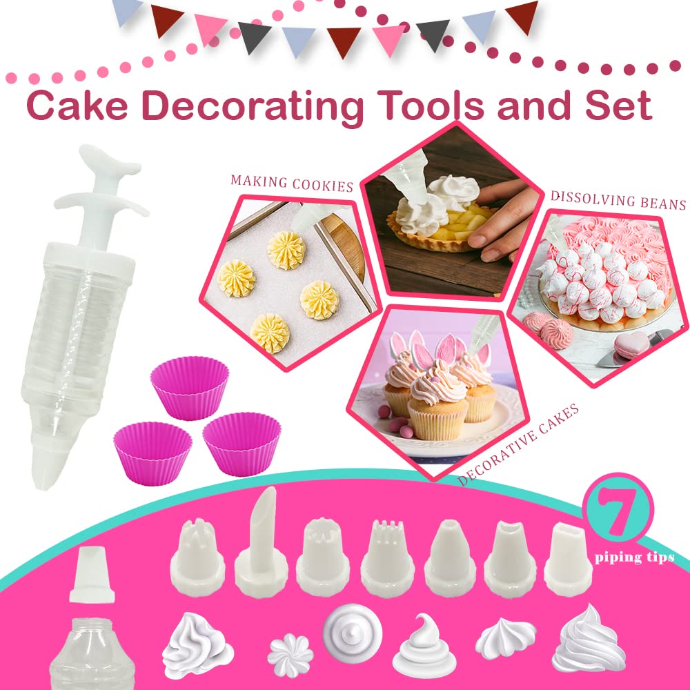 kkmon Kids Cooking and Baking Set - 34 Pcs Kids Chef Role Play Costume Set with Apron, Chef Hat, Mitt, Pastry Injector, Cookie C