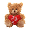 Plushland Stuffed Mocha Heart Bear - Plush Bear Toy For Kids & Adults - Embroidered Heart Pillow - Brown- 9 Inches (Hug Me 9'')