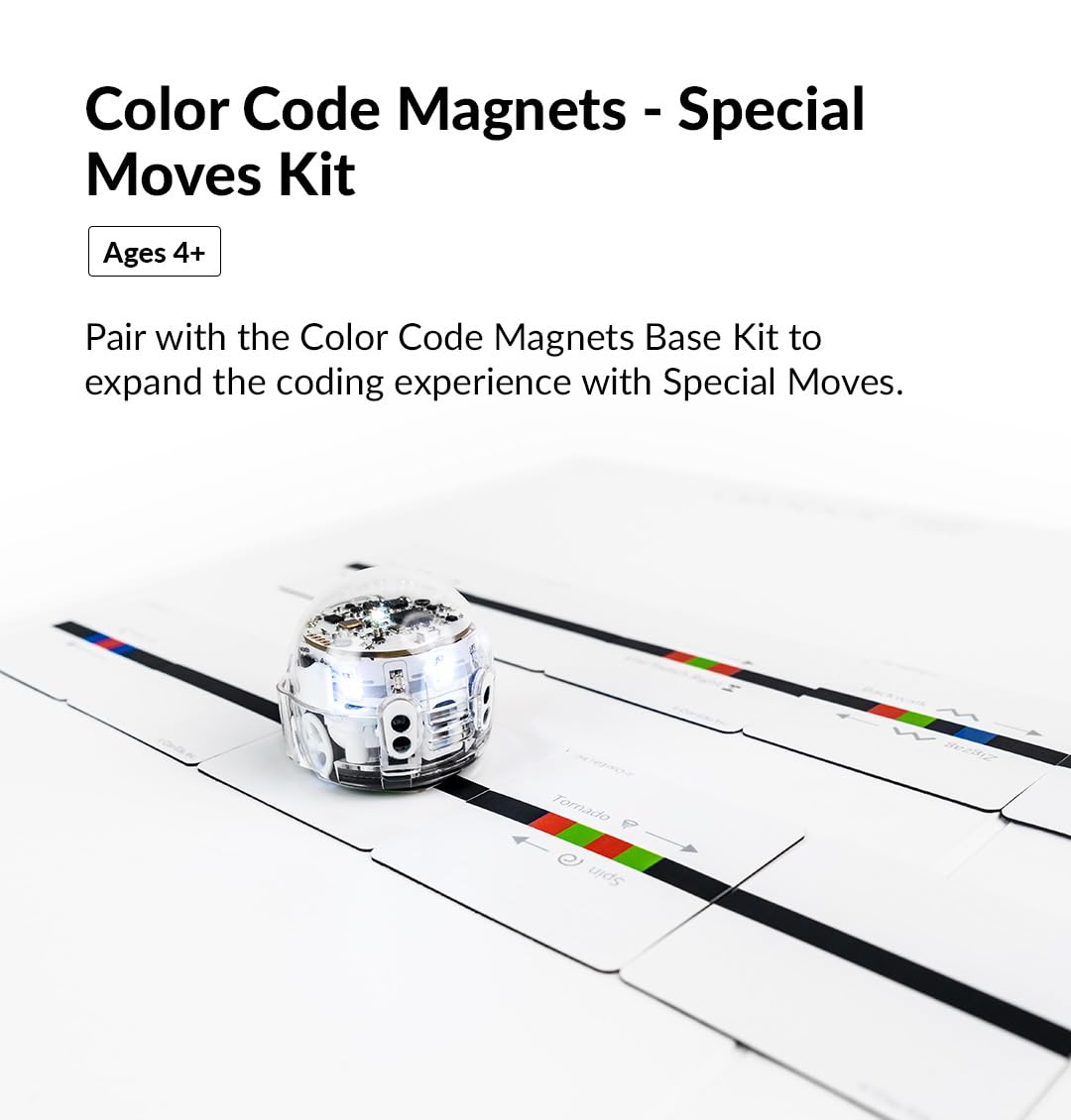 Ozobot Color Code Magnets Special Moves Kit:Interactive Coding Learning Tool For Kids Ages 3+,Enhances Logic & Problem-Solving S