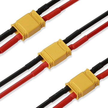 Nuofany 5 Pairs XT30 Male Female Connector with 100mm 16AWG Silicone Wire for RC LiPo Battery FPV Drone