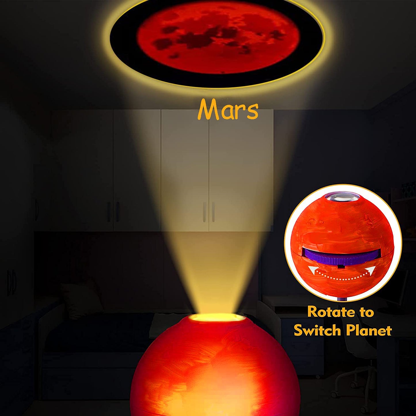 Kutoi Solar System Model For Kids And Teens - Stem Solar System Model With Planet Projector - Diy Educational Solar System Toys With Paint And Brushes-Astronomy Space Gifts For Kids.