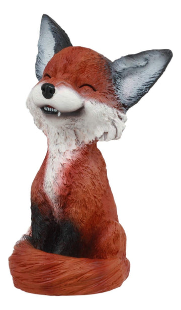 Gifts & Decor Ebros Sinister Pets Collector Teehee Grinning Sly Fox Figurine 4.25' H Red Fox Figurine