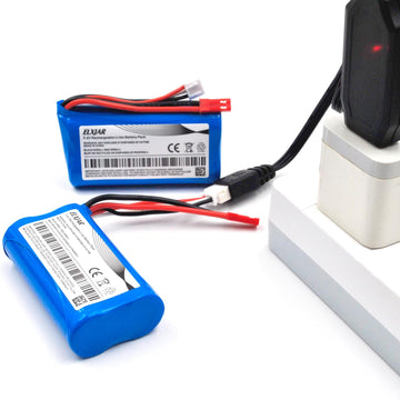 Coonyard (4-Pack) 7.4V 1500mAh LI-ION Battery Replacement for HUANQI HQ957 948 848 MJX F45 T23 RC Car Double Horse 9118 RC Helic