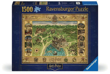 Ravensburger Harry Potter Hogwarts Map 1500 Piece Jigsaw Puzzle For Adults - 12000720 - Handcrafted Tooling, Made In Germany, Ev