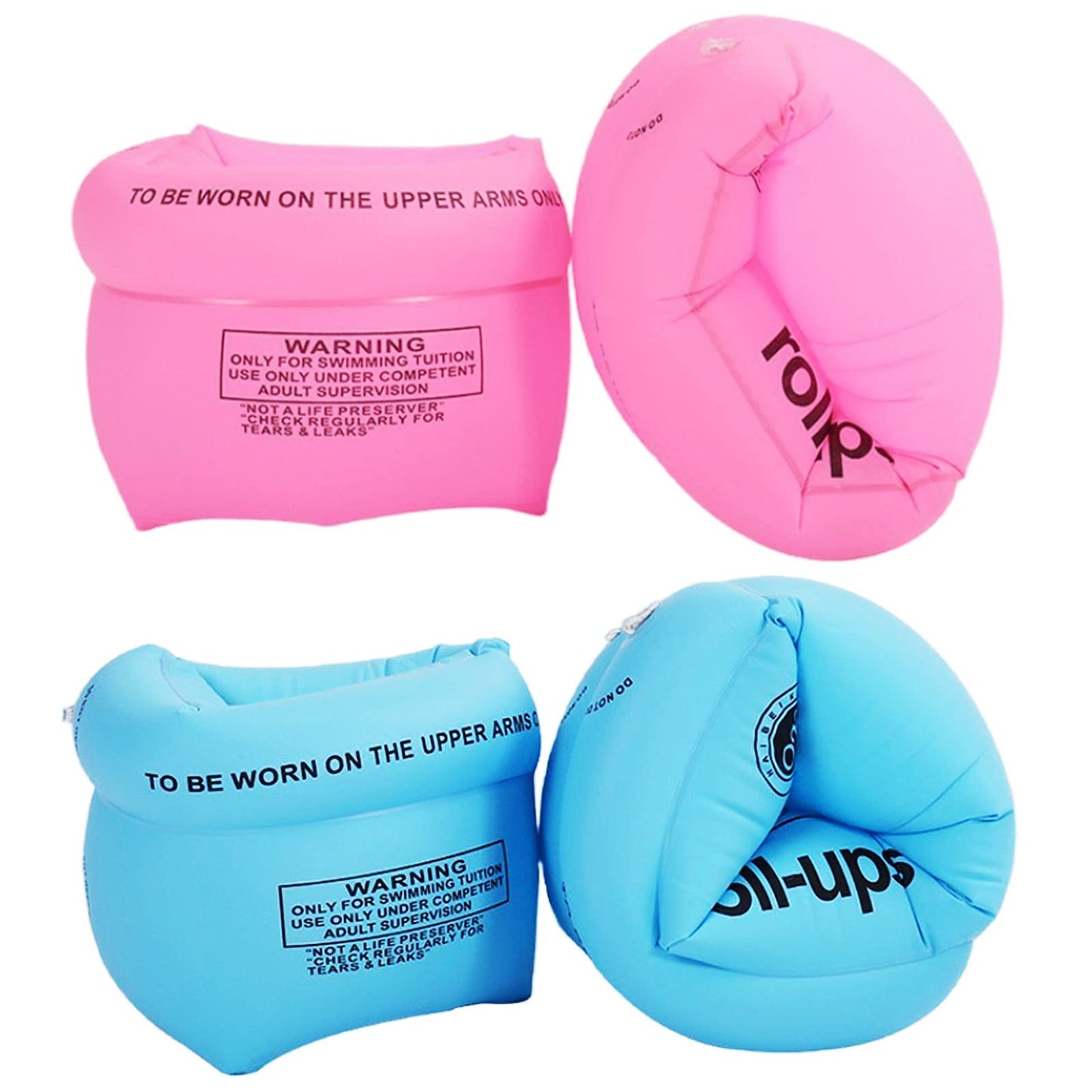 Arm Floaties For Kids And Adults (4 Pack) - Pool Floats Arm Bands Inflatable Swim Rings Pvc Arm Floater For Toddlers Kids 3-5-6-